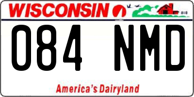 WI license plate 084NMD