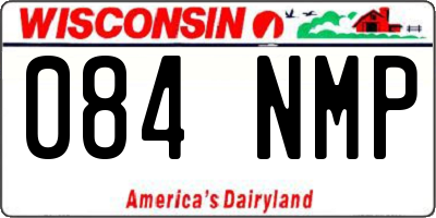 WI license plate 084NMP
