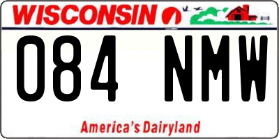 WI license plate 084NMW