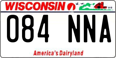 WI license plate 084NNA