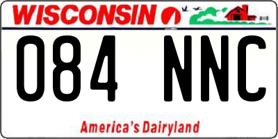 WI license plate 084NNC