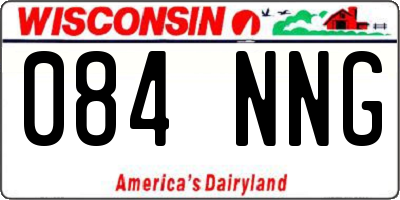 WI license plate 084NNG