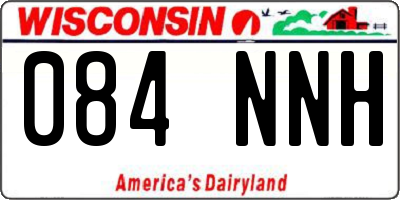 WI license plate 084NNH
