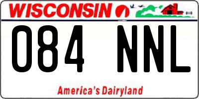 WI license plate 084NNL