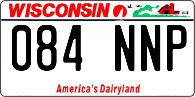 WI license plate 084NNP