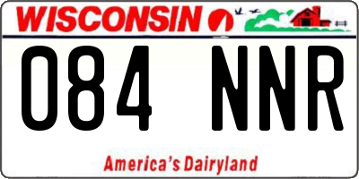 WI license plate 084NNR