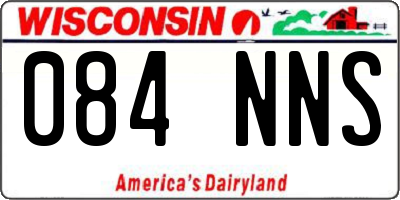 WI license plate 084NNS