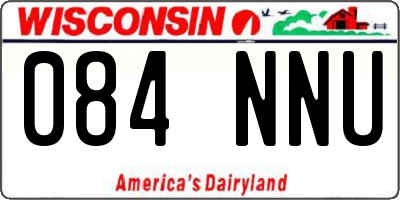 WI license plate 084NNU