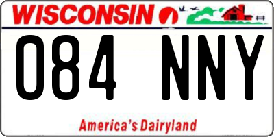 WI license plate 084NNY