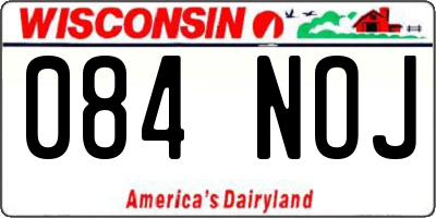 WI license plate 084NOJ