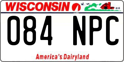 WI license plate 084NPC