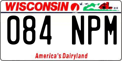 WI license plate 084NPM