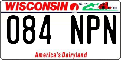 WI license plate 084NPN
