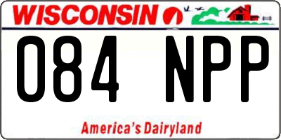 WI license plate 084NPP