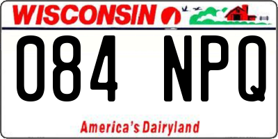 WI license plate 084NPQ