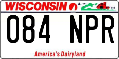 WI license plate 084NPR