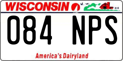 WI license plate 084NPS