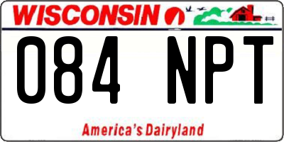 WI license plate 084NPT