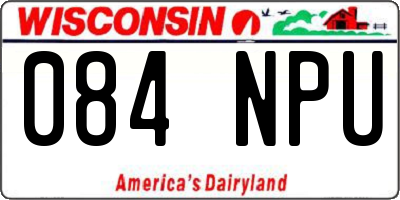 WI license plate 084NPU