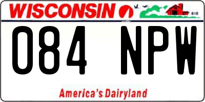 WI license plate 084NPW