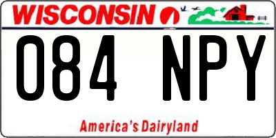 WI license plate 084NPY