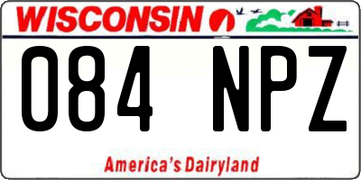WI license plate 084NPZ