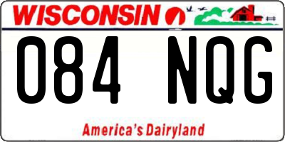 WI license plate 084NQG