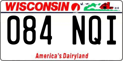 WI license plate 084NQI