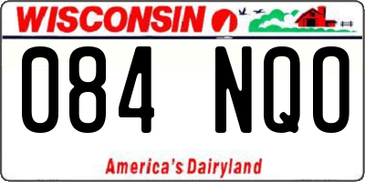 WI license plate 084NQO