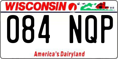 WI license plate 084NQP