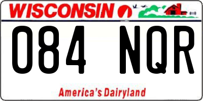 WI license plate 084NQR