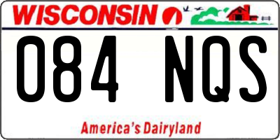 WI license plate 084NQS