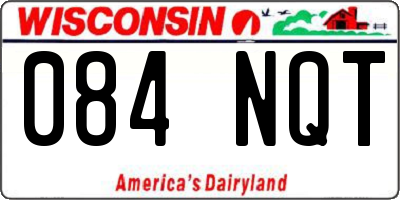 WI license plate 084NQT
