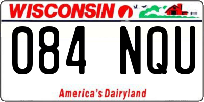 WI license plate 084NQU