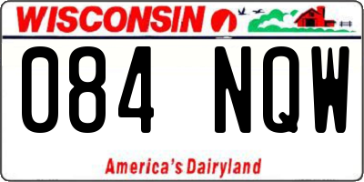 WI license plate 084NQW