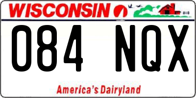 WI license plate 084NQX