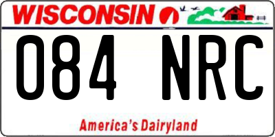 WI license plate 084NRC