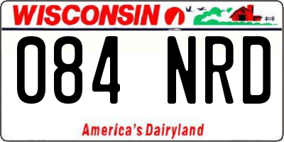 WI license plate 084NRD