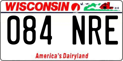 WI license plate 084NRE