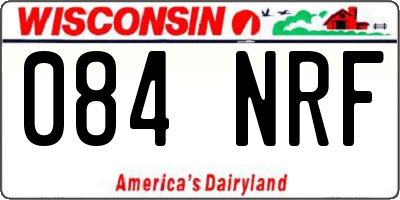 WI license plate 084NRF