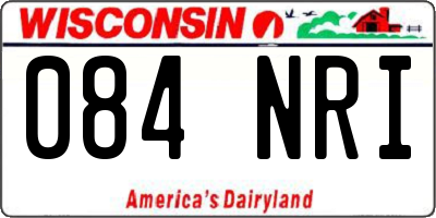 WI license plate 084NRI