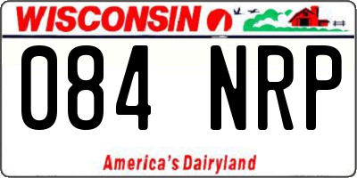 WI license plate 084NRP