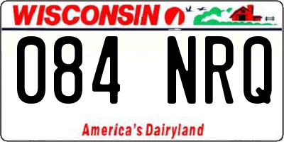 WI license plate 084NRQ