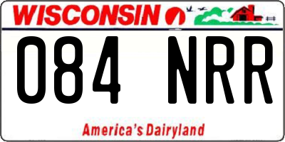 WI license plate 084NRR