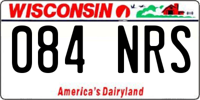 WI license plate 084NRS