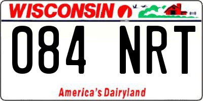 WI license plate 084NRT