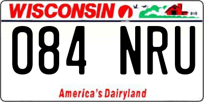WI license plate 084NRU