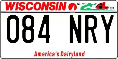 WI license plate 084NRY