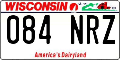 WI license plate 084NRZ