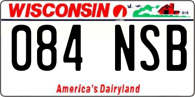 WI license plate 084NSB